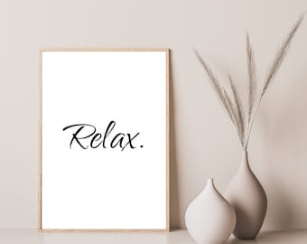 Poster relax. Mural, print, print, digital print, statement sauna picture, relaxation room, relaxation, sauna