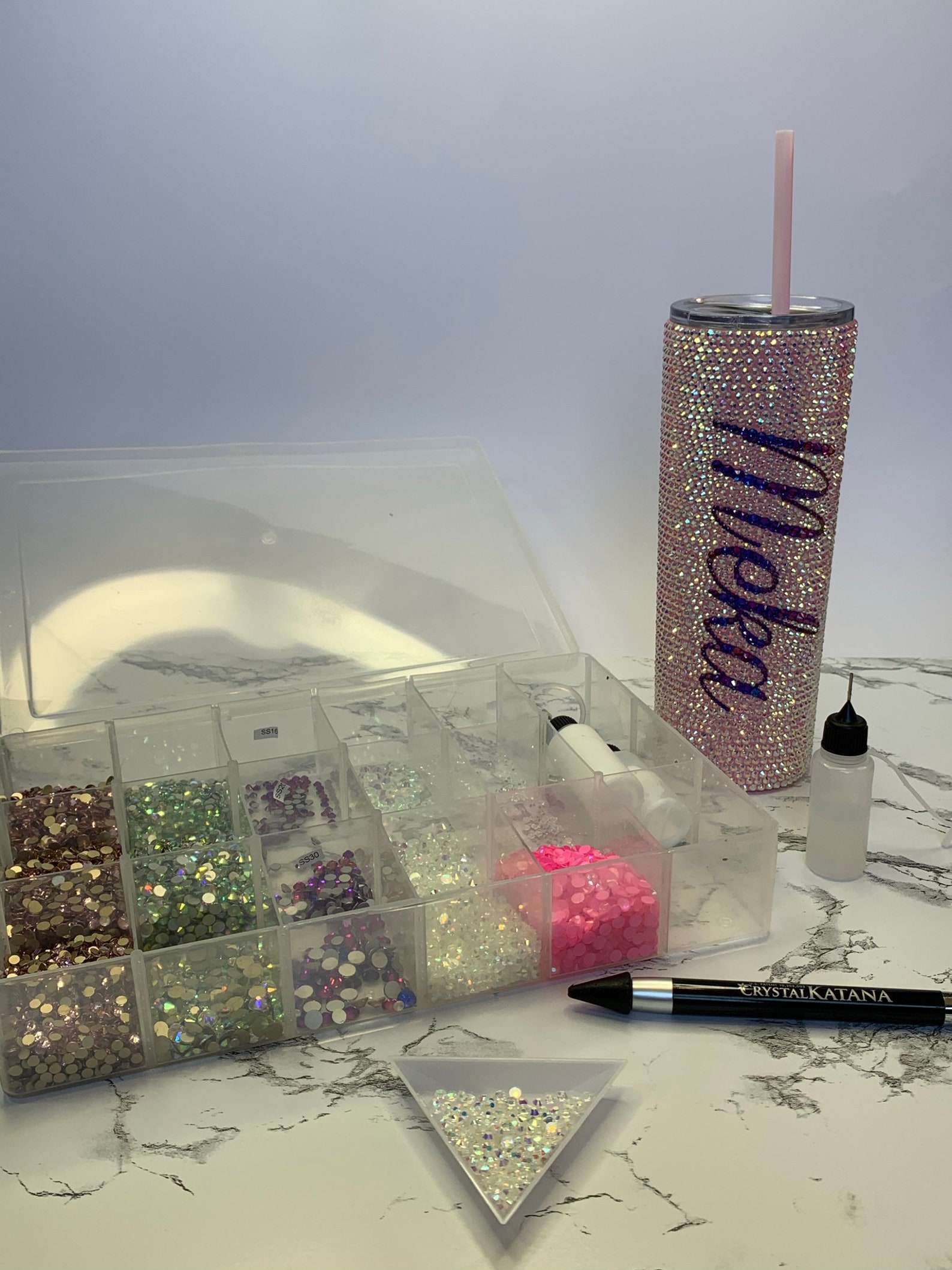 Custom Rhinestone 20 Oz Stainless Steel Maars Tumbler With Etsy