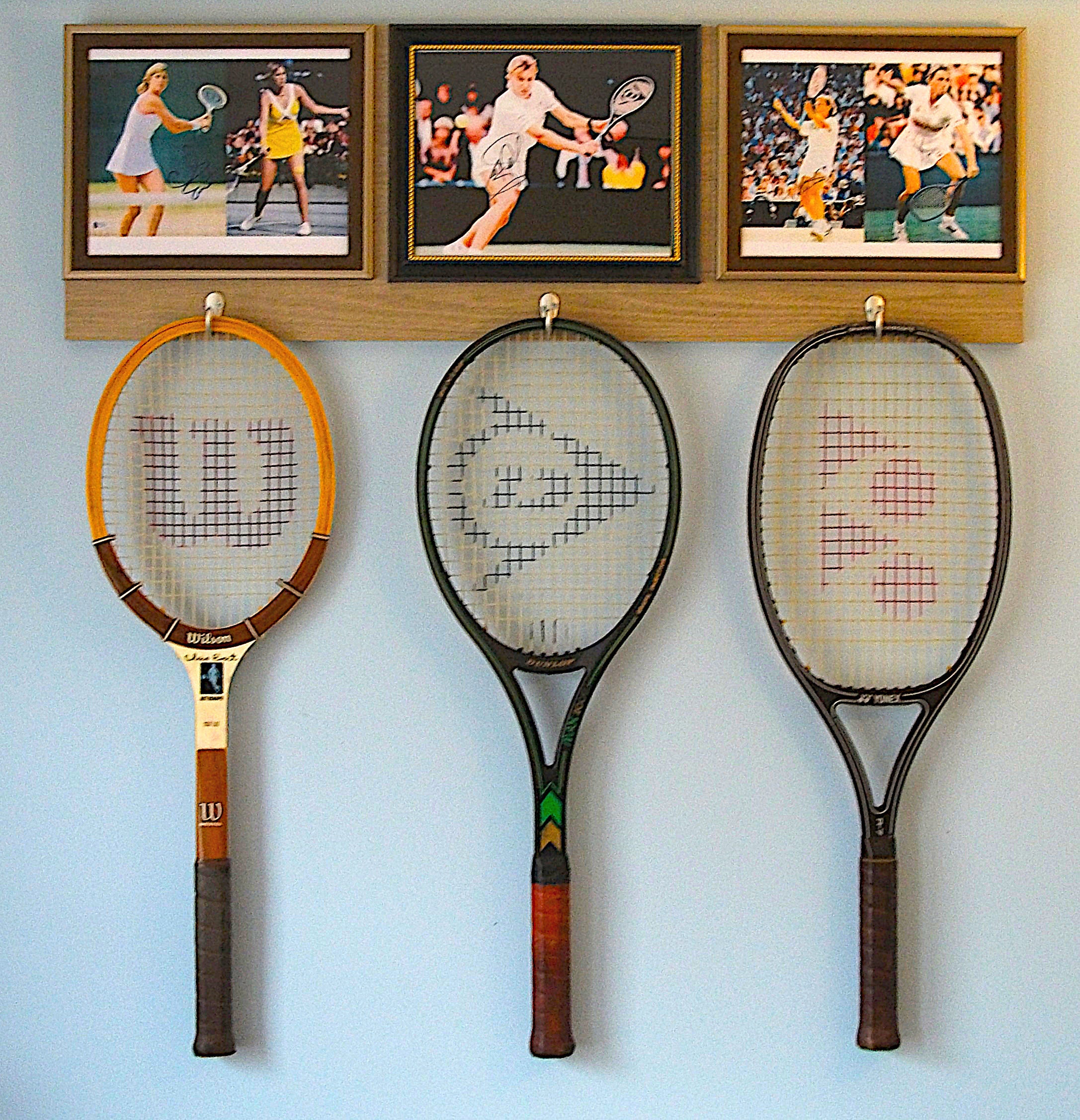 Tennis Racket Wall Display The American Era The Etsy