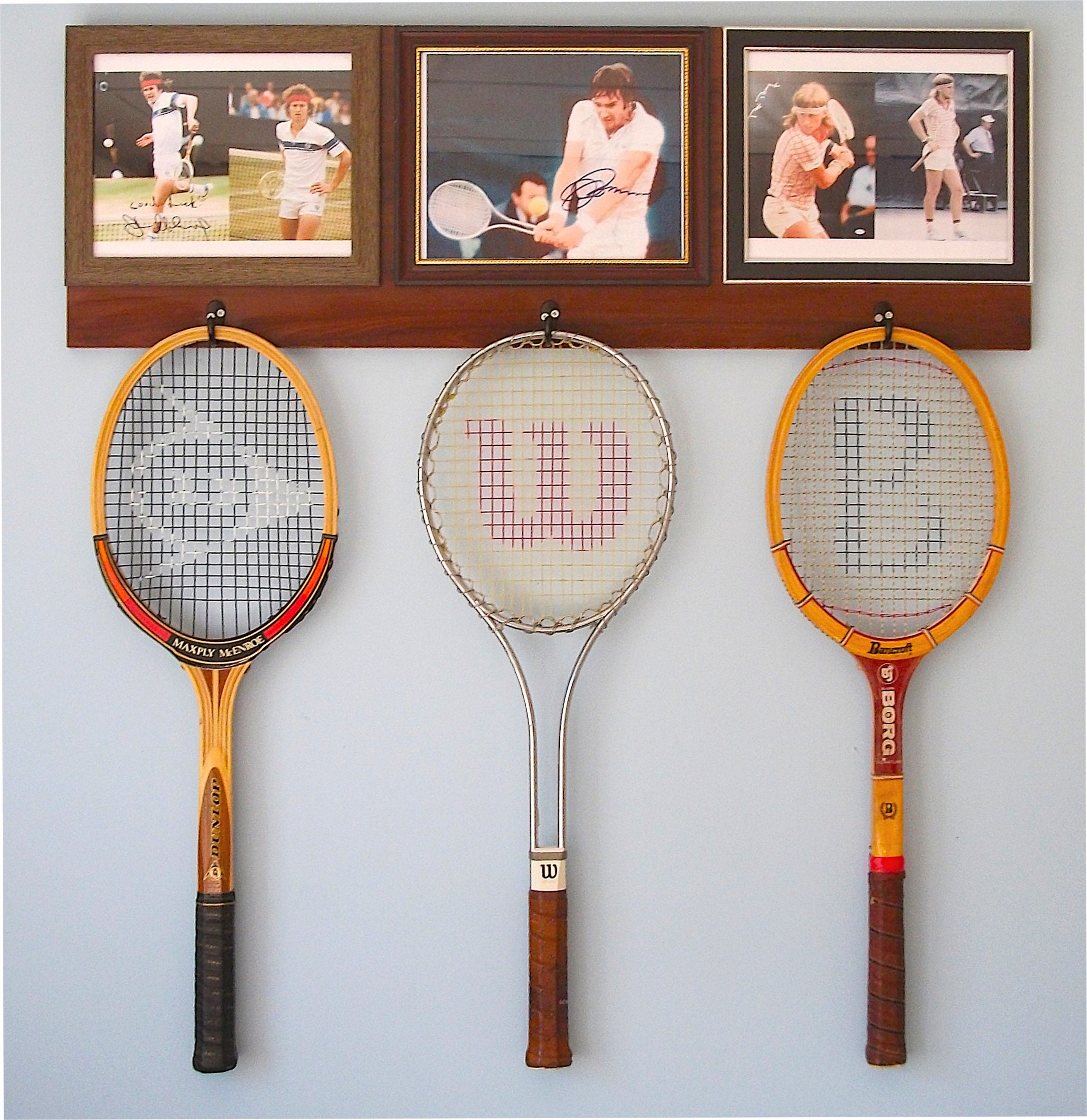 Tennis Racket Wall Display The American Era Etsy
