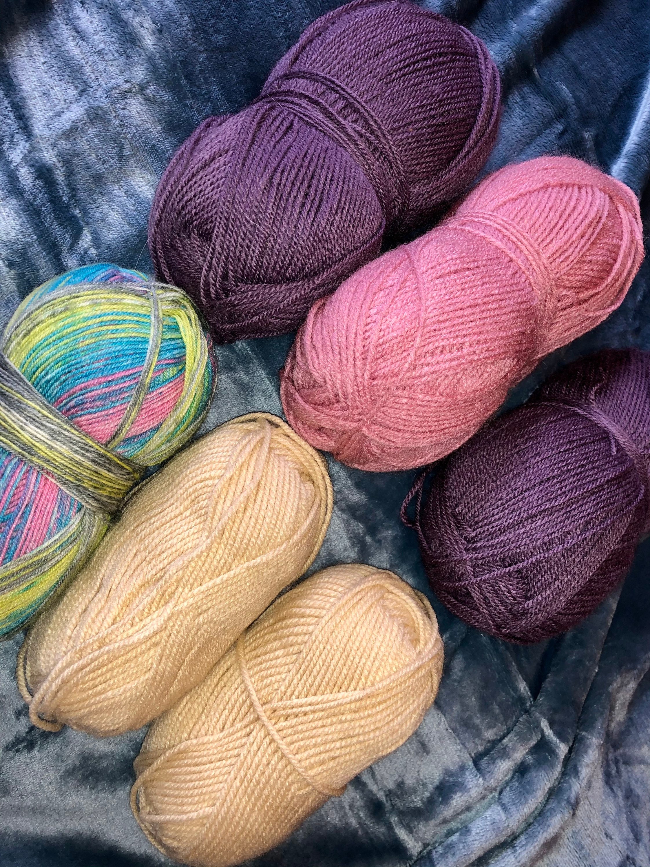 Yarn Bundle of approximately 500g yarn DK Aran wool acrylic Etsy