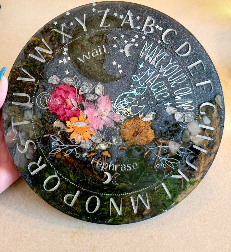 Tablero de péndulo personalizado: Tablero de péndulo de bruja en ciernes de 20 cm imagen 2