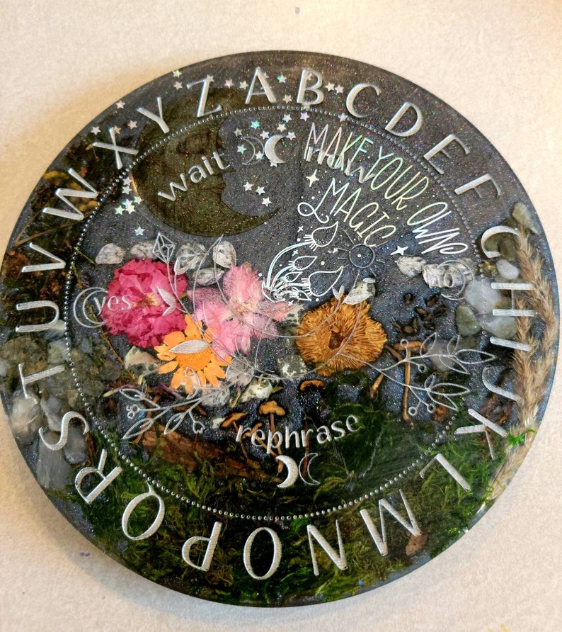 Tablero de péndulo personalizado: Tablero de péndulo de bruja en ciernes de 20 cm imagen 1