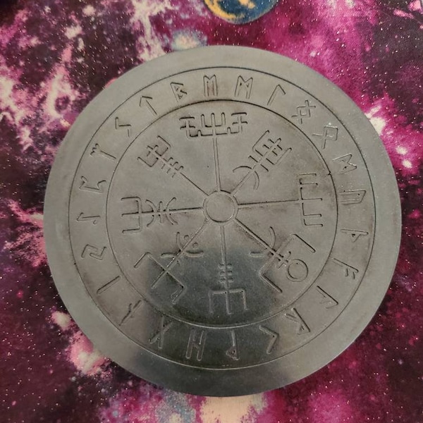 CUSTOM Elder Futhark Rune Circle -  Vegvisir Viking Compass | Rune Circle | Viking Compass| Vegvisir Viking Compass | Pagan Resin Art