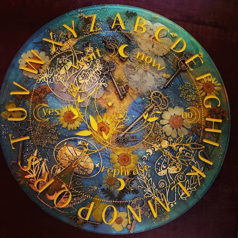 Tablero de péndulo personalizado: Tablero de péndulo de bruja en ciernes de 20 cm imagen 3