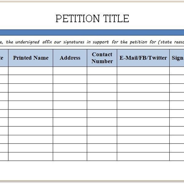 Petition Etsy Petition Etsy