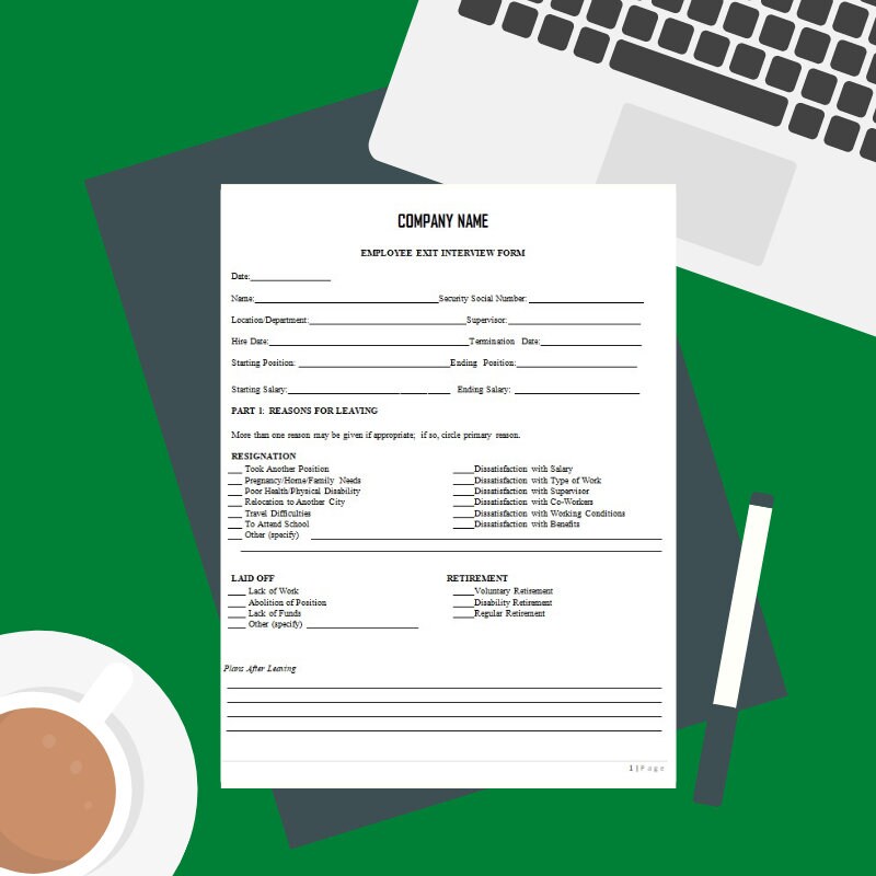 Employee Exit Interview Form: HR Off-boarding Template 