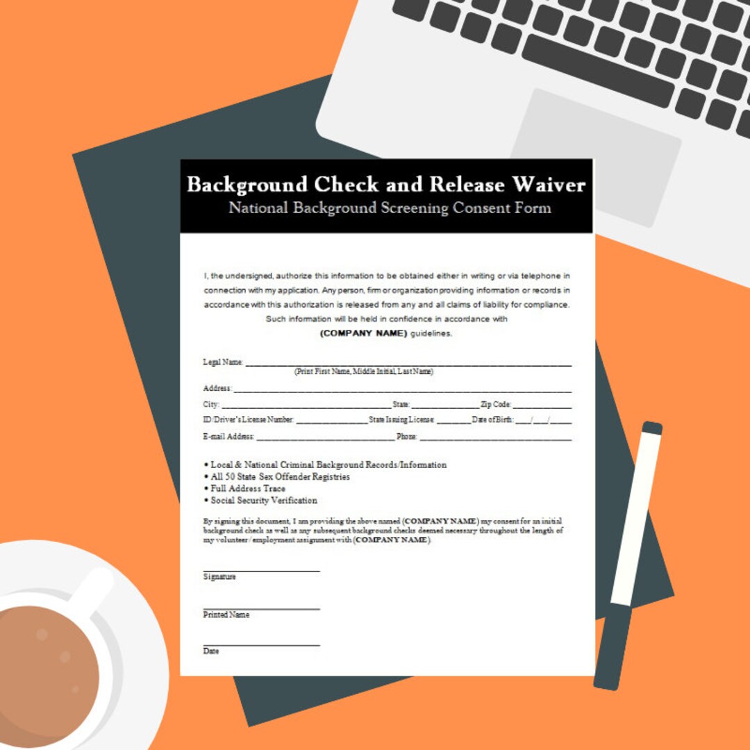 Background Check Form - Etsy