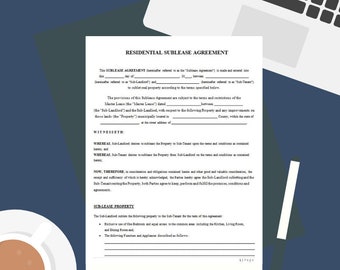 Residential Sublease Agreement