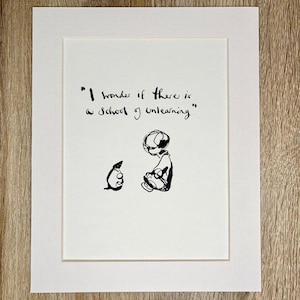 Charlie Mackesy gemonteerde print - The Boy, The Mole, The Fox en The Horse boek pagina art