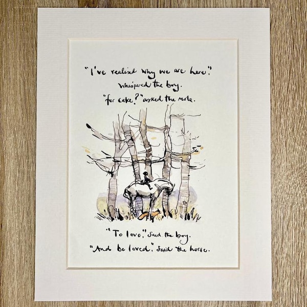 Charlie Mackesy mounted print - The Boy, The Mole, The Fox and The Horse book page art