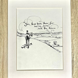 Charlie Mackesy gemonteerde print - The Boy, The Mole, The Fox and The Horse boek pagina art