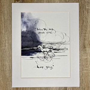 Charlie Mackesy gemonteerde print - The Boy, The Mole, The Fox and The Horse boek pagina art