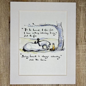 Charlie Mackesy gemonteerde print - The Boy, The Mole, The Fox and The Horse boek pagina art