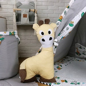 TEEPEE TENT WITH mat 4 animal cushion pillows a star pendant indoor/outdoor image 6