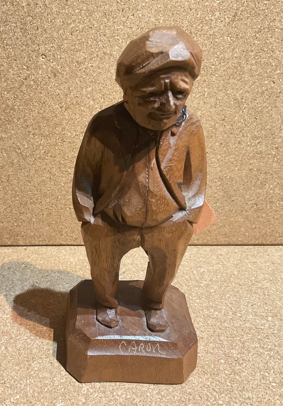 Caron Wood Folklore Hand Carved Sculpture, Quebec, Canada - Etsy