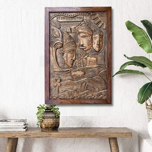 ABSTRACT RADHA KRISHNA WallArt - Love Decor - Art & Collectibles - Unique Resin Wall Hanging - Indian God Wall Hanging - Meditation Wall Art
