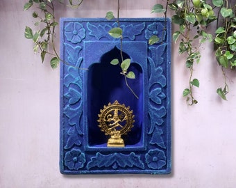 RAJASTHANI JHAROKHA WALL Art | Picture Frame Jharokha Wall Decor Accent | Ethnic HandMade Carved Unique Collectible Wall Hanging Indian Art