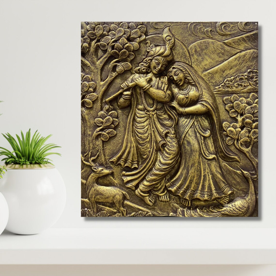 RADHA KRISHNA WALL Art Love Decor Art & Collectibles Etsy