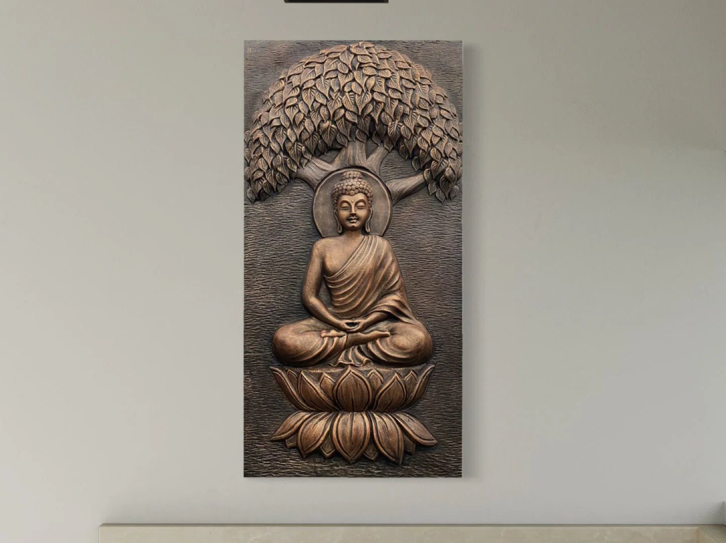 Buddha 3D Relief Wall Art – Handmade Meditation Decor - Etsy
