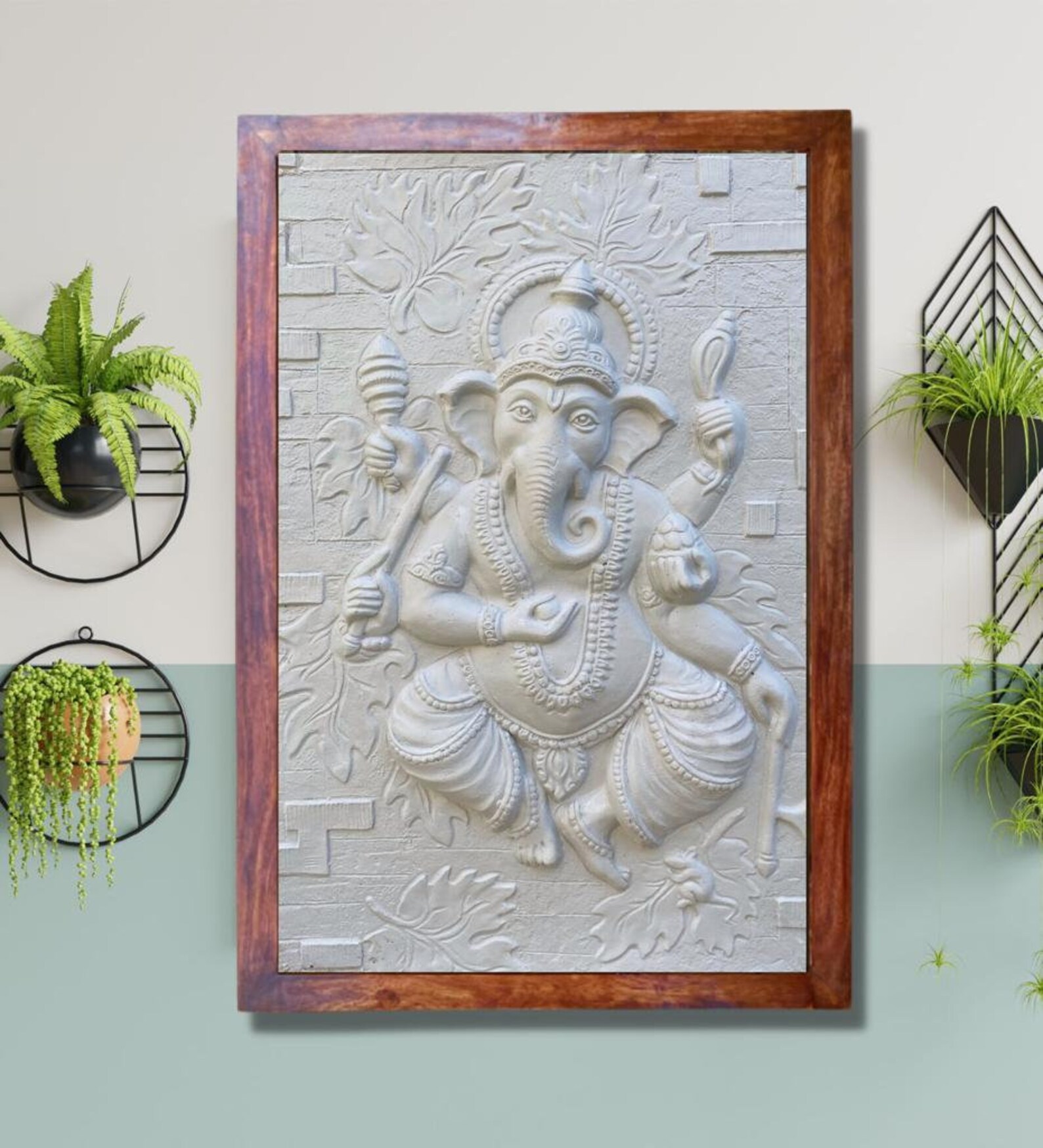 GANESHA WALL ART Ganesha Wall Decor Good Luck Decor Art Etsy