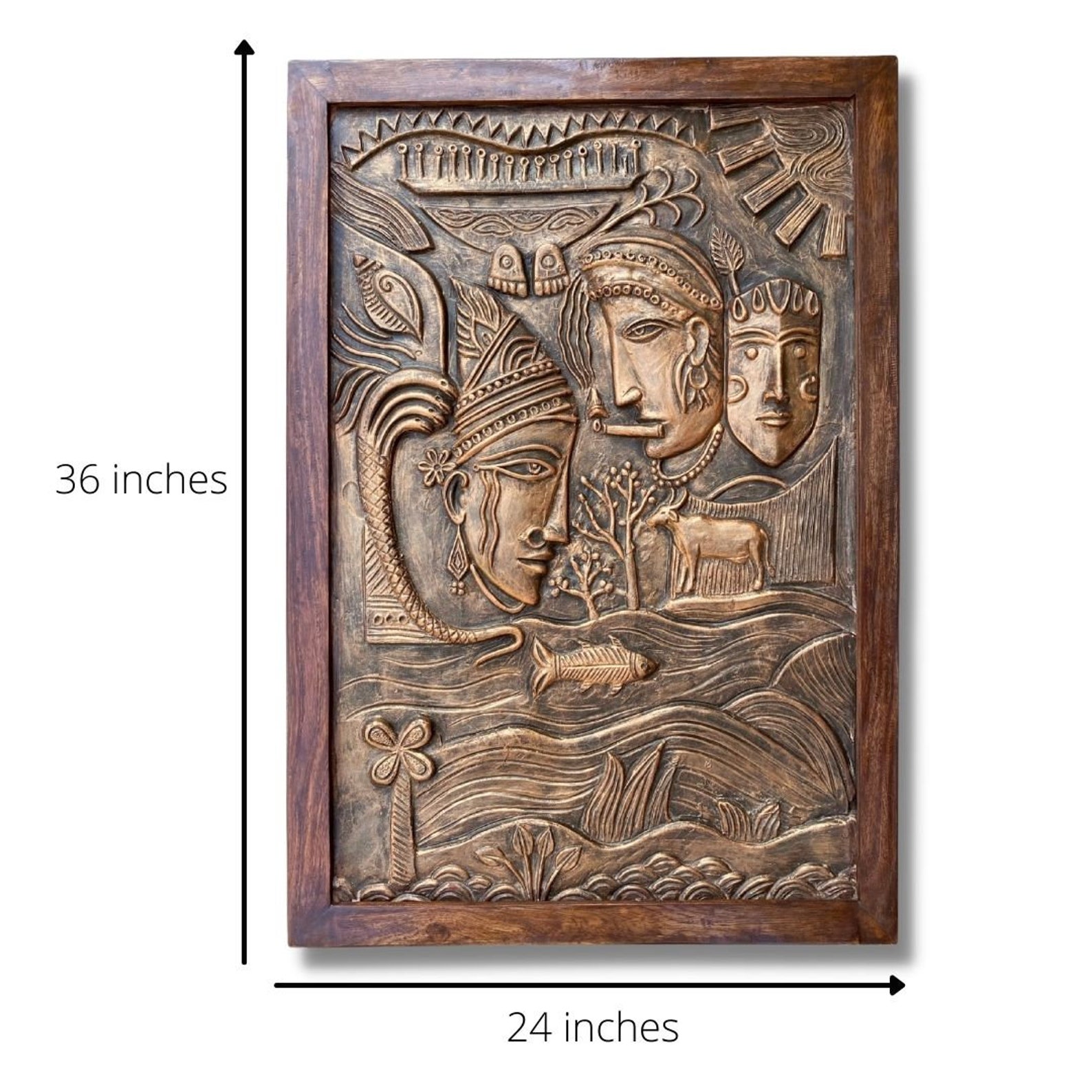 Radha Krishna Relief Mural – Handmade Indian God Wall Art - Etsy