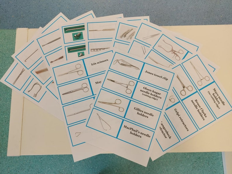 Digital Download of Surgical Instrument Flashcards PDF & Publisher