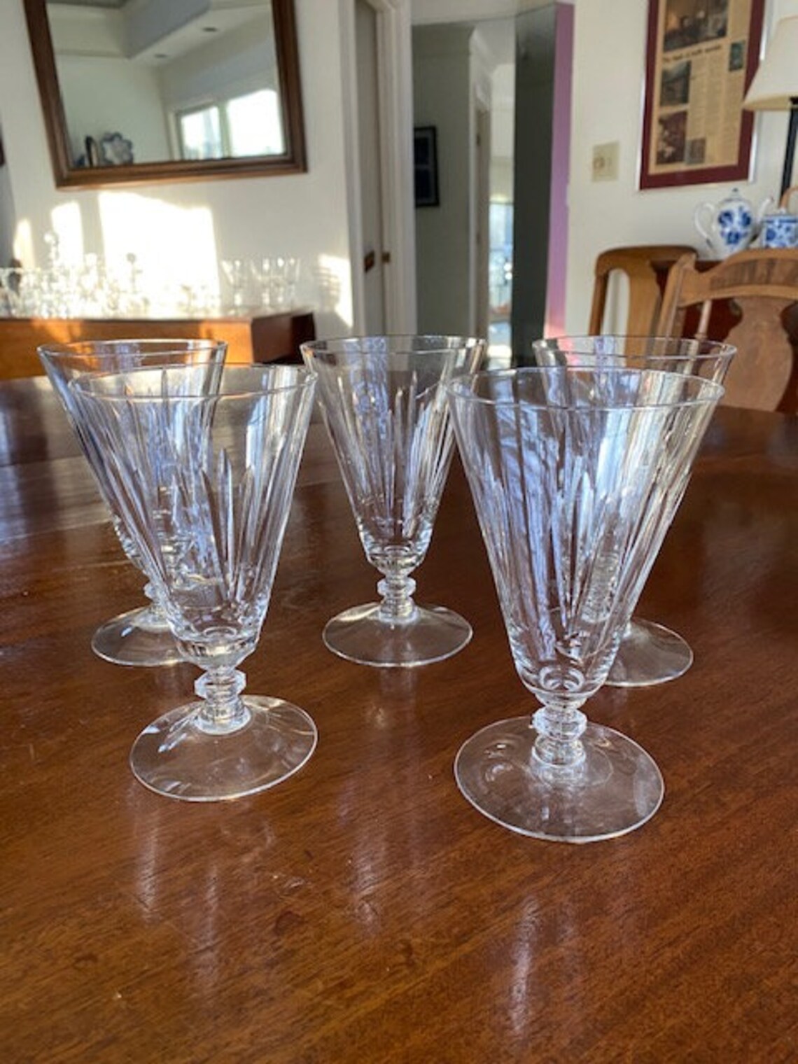 Etched parfait glasses circa 1980 Etsy