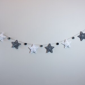 Star Garland - Nursery Garland - Monochrome Stars - Neutrals Nursery - Star Wall Hanging - Felt Garland - Stars - Nursery Wall Hanging