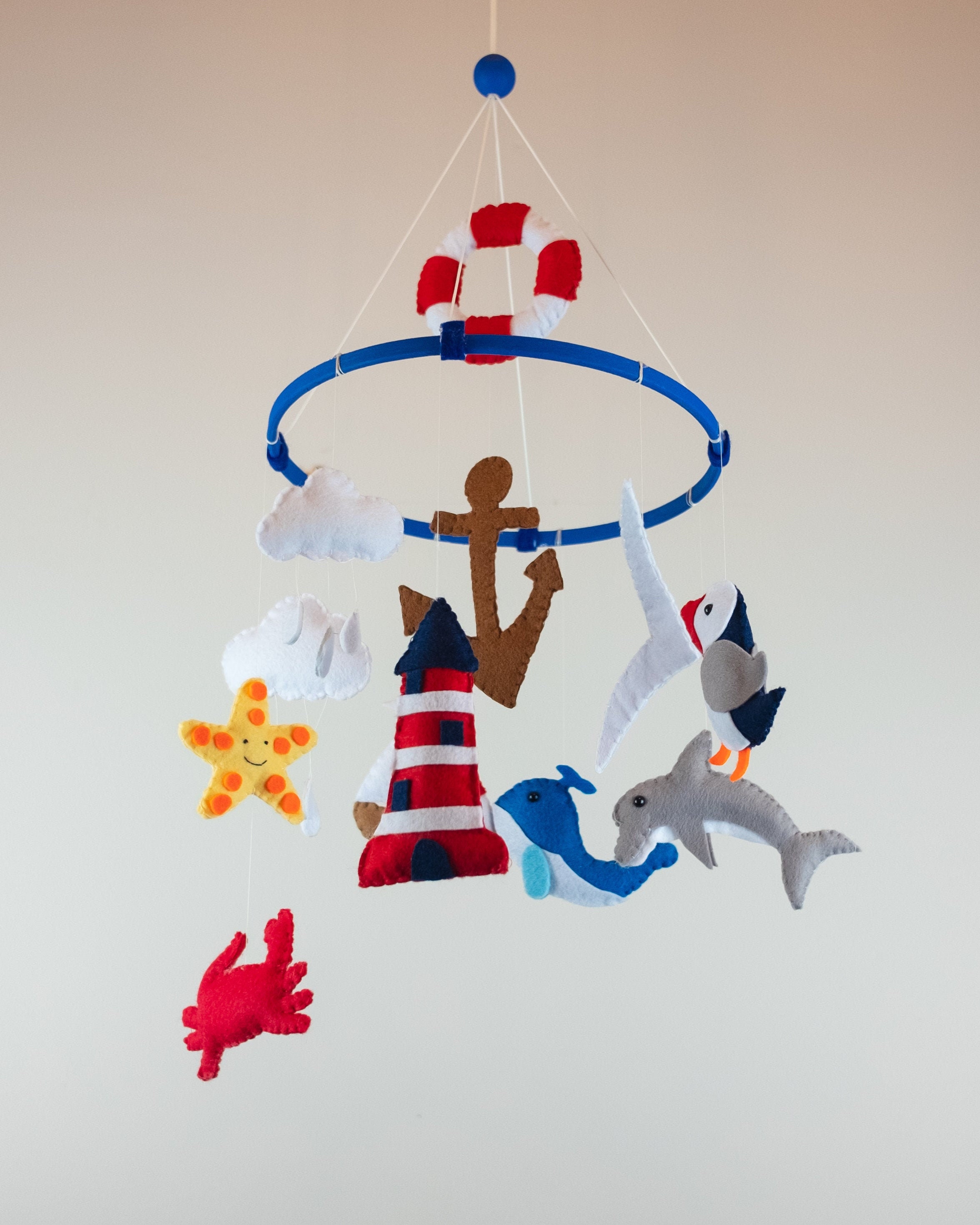 Nautical Baby Crib Nursery Mobile Nautical Seaside Mobile Crib Mobile