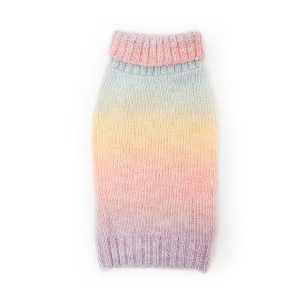 Pastel Rainbow Ombre Dog Sweater-unique jumper for dogs