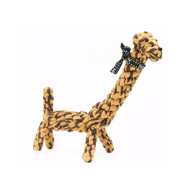 Giraffe Rope Dog Toy-Natural Cotton