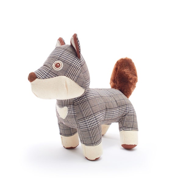 Fredster Fox Tweed Dog Toy-Elegant British Style-Squeaky