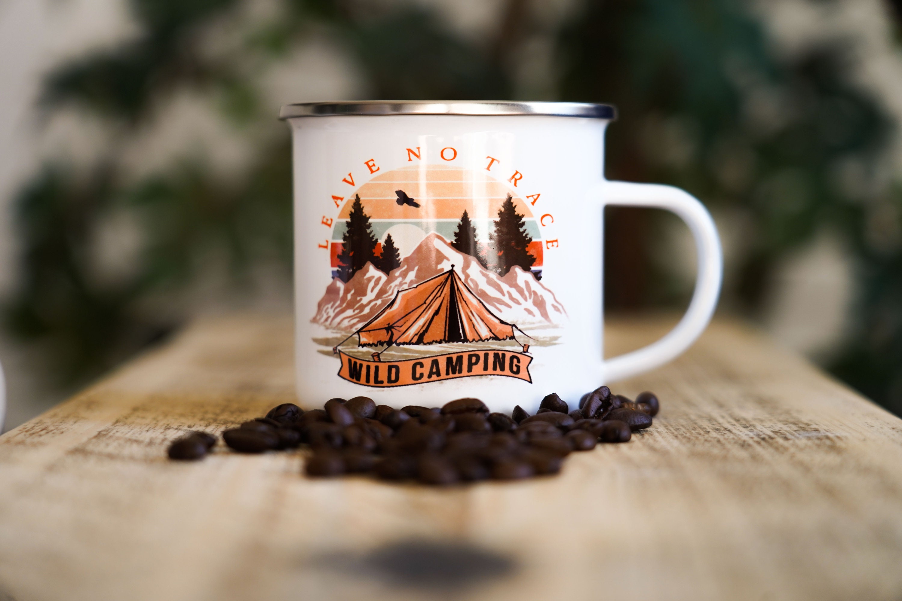 Wild Camping Enamel Mug Etsy