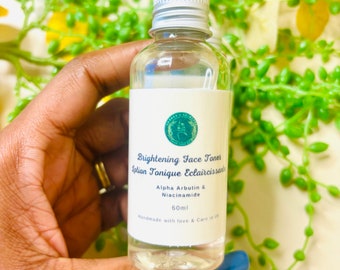 Lotion tonique éclaircissante pour le visage, alpha arbutine niacinamide, eau de rose