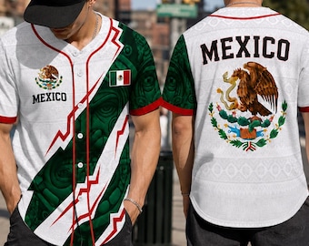 Personalisierte Mexiko Jersey, benutzerdefinierte Name Nummer Mexiko Baseball Trikot, mexikanischer Fußballfan Shirt, Mexiko Fußball Geschenk