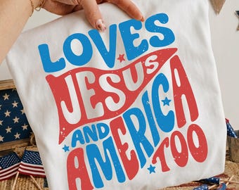 Liebt Jesus und Amerika auch Png, 4. Juli Png, Christlich Vaterländische Png, Unabhängigkeitstag Png