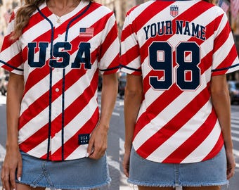 Personalisierte USA 2026 Fußball Trikot, Benutzerdefinierte Name Nummer USA Shirt, amerikanisches Fußballfan-Shirt, Vaterländisches Fußball-Trikot, USA Fan Geschenk