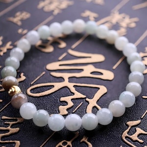 Natural Jade Bracelet • Healing Gemstones • Harmony, Prosperity, Good Luck • Dainty Beaded Bracelet • Elegant Crystal Jewelry for Women