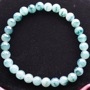 Natural Jade Bracelet • Healing Gemstones • Harmony, Prosperity, Good Luck • Dainty Beaded Bracelet • Elegant Crystal Jewelry for Women
