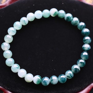Natural Jade Bracelet • Healing Gemstones • Harmony, Prosperity, Good Luck • Dainty Beaded Bracelet • Elegant Crystal Jewelry for Women