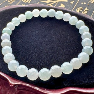 Natural Jade Bracelet • Healing Gemstones • Harmony, Prosperity, Good Luck • Dainty Beaded Bracelet • Elegant Crystal Jewelry for Women