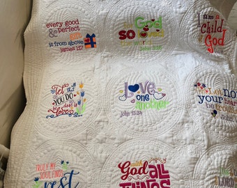 Lap size prayer blanket