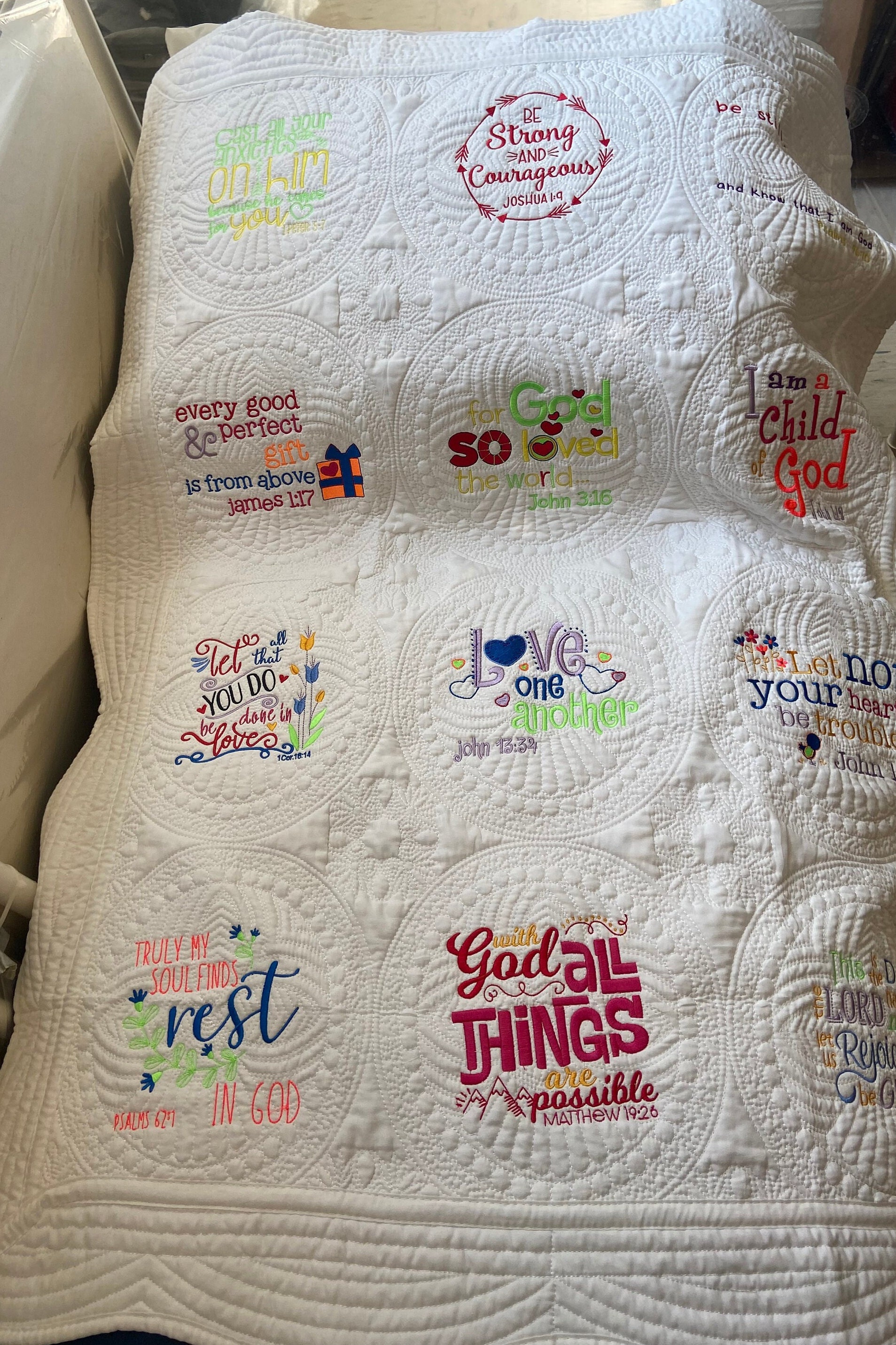 Lap size prayer blanket