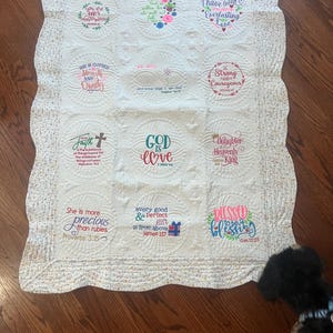 Lift her up lap size prayer blanket
