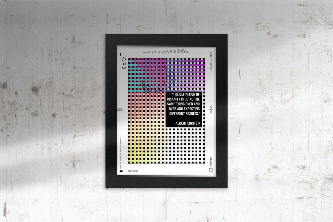 The Definition of Insanity Poster, Digital Download Wall Art, Graphic