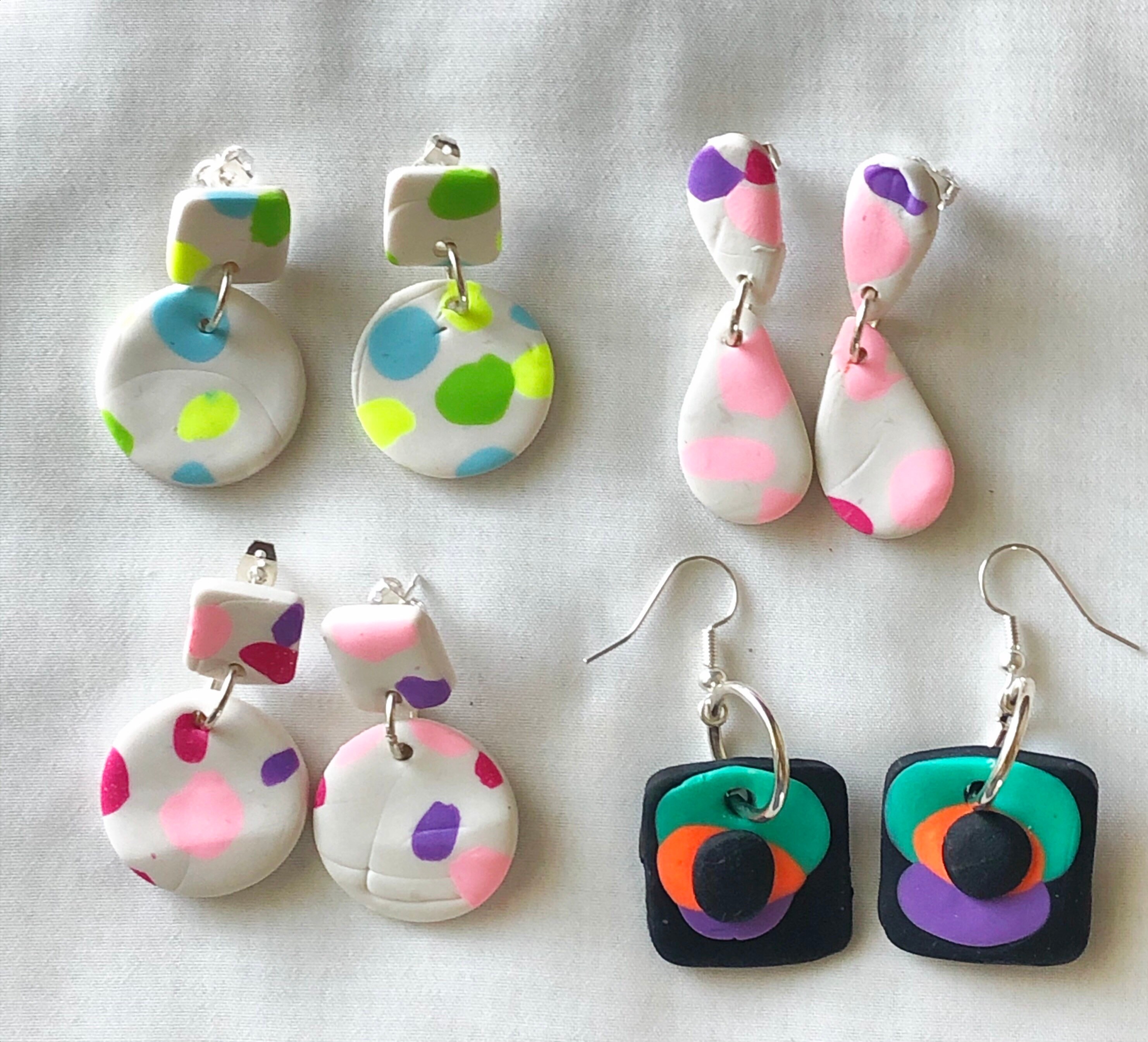 Polymer Clay Ohrringe handgefertigt leicht Etsy