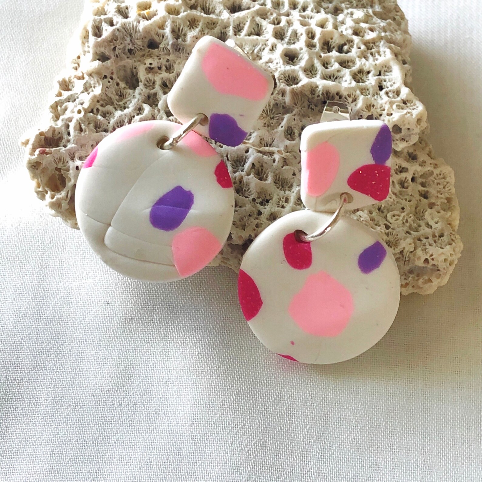 Polymer Clay Ohrringe handgefertigt leicht Etsy