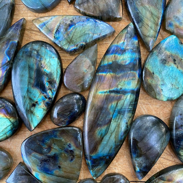 High Grade Labradorite / Spectrolite Cabochon Madagascan AAA+ 45mm Plus