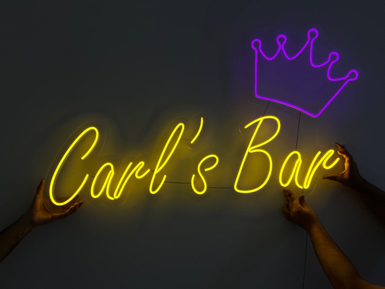 Neon Business Sign Custom Neon Logo Wall Decor Custom Etsy